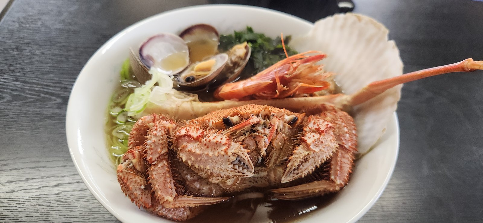 Seafood ramen bowl at Enmantei in Matsushima