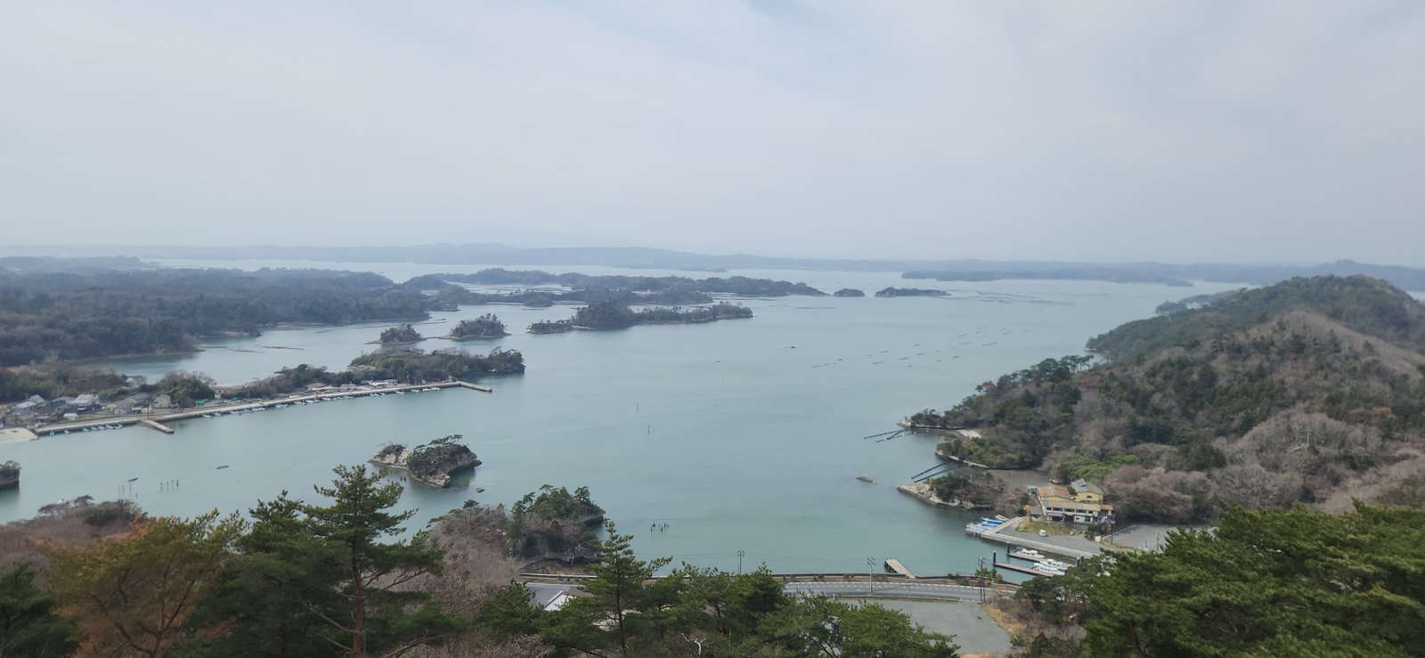 Mt Otakamori summit view over Oku-Matsushima and Matsushima Bay