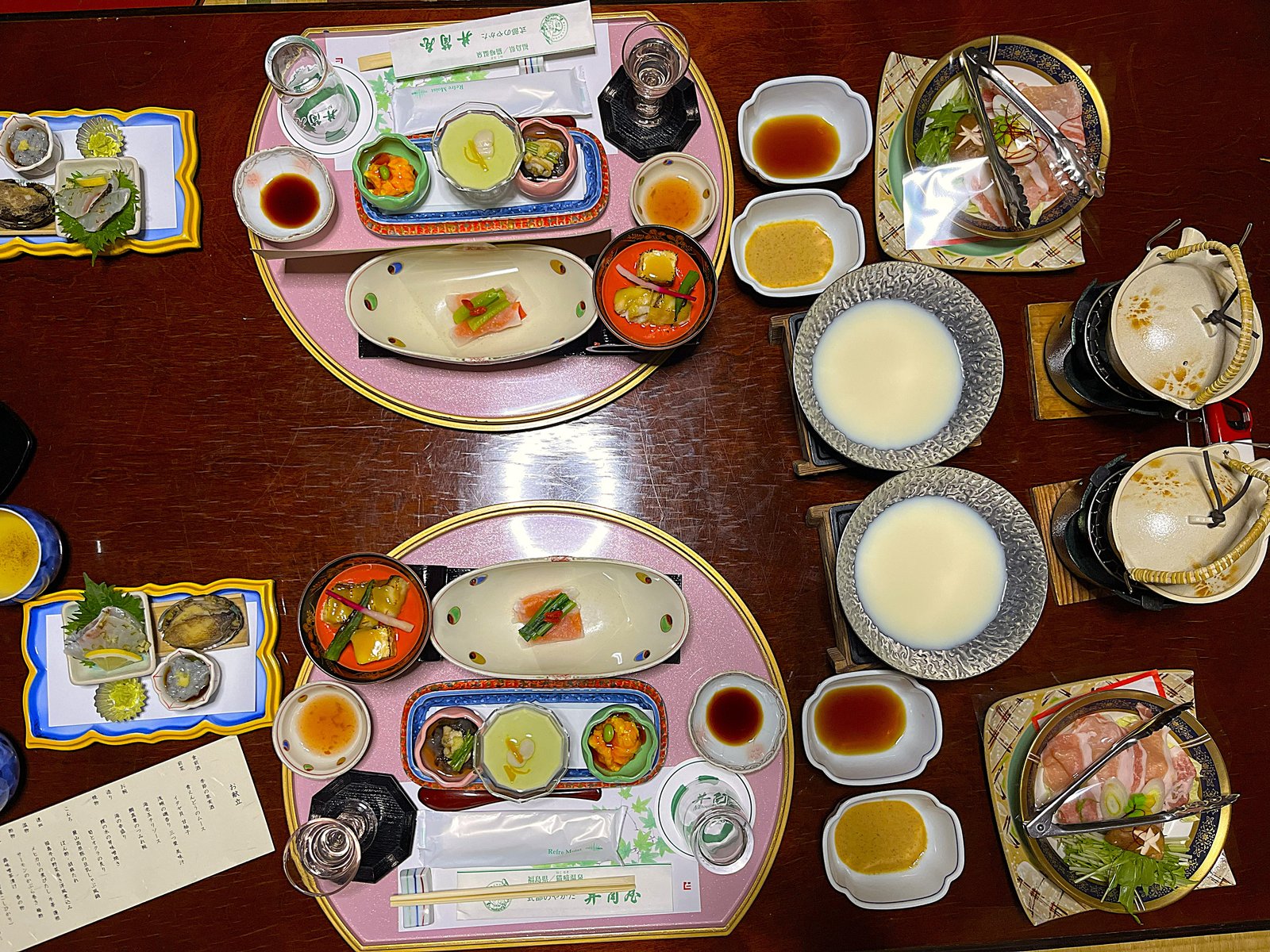 Kaiseki dinner with seasonal Japanese dishes at a hotel