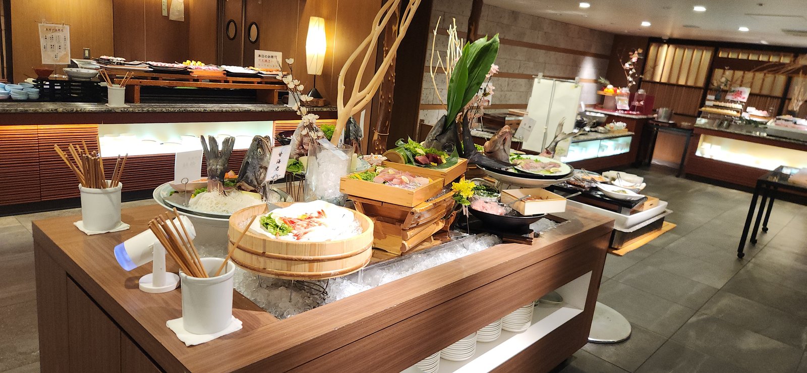 Seafood buffet dinner at Isana restaurant in Hotel Matsushima Taikanso